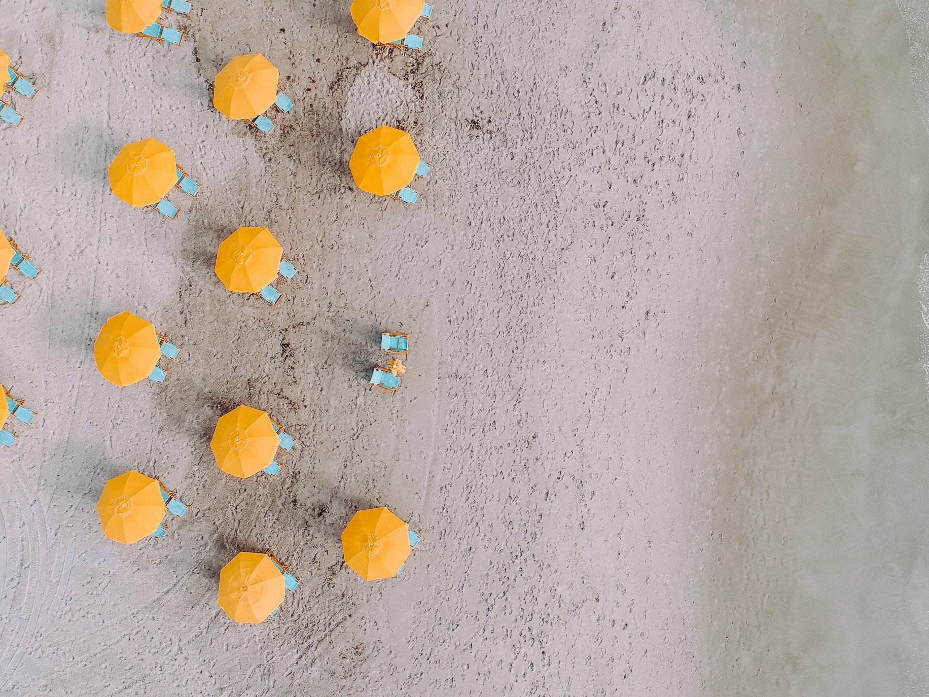 Zomer, strand, yellow