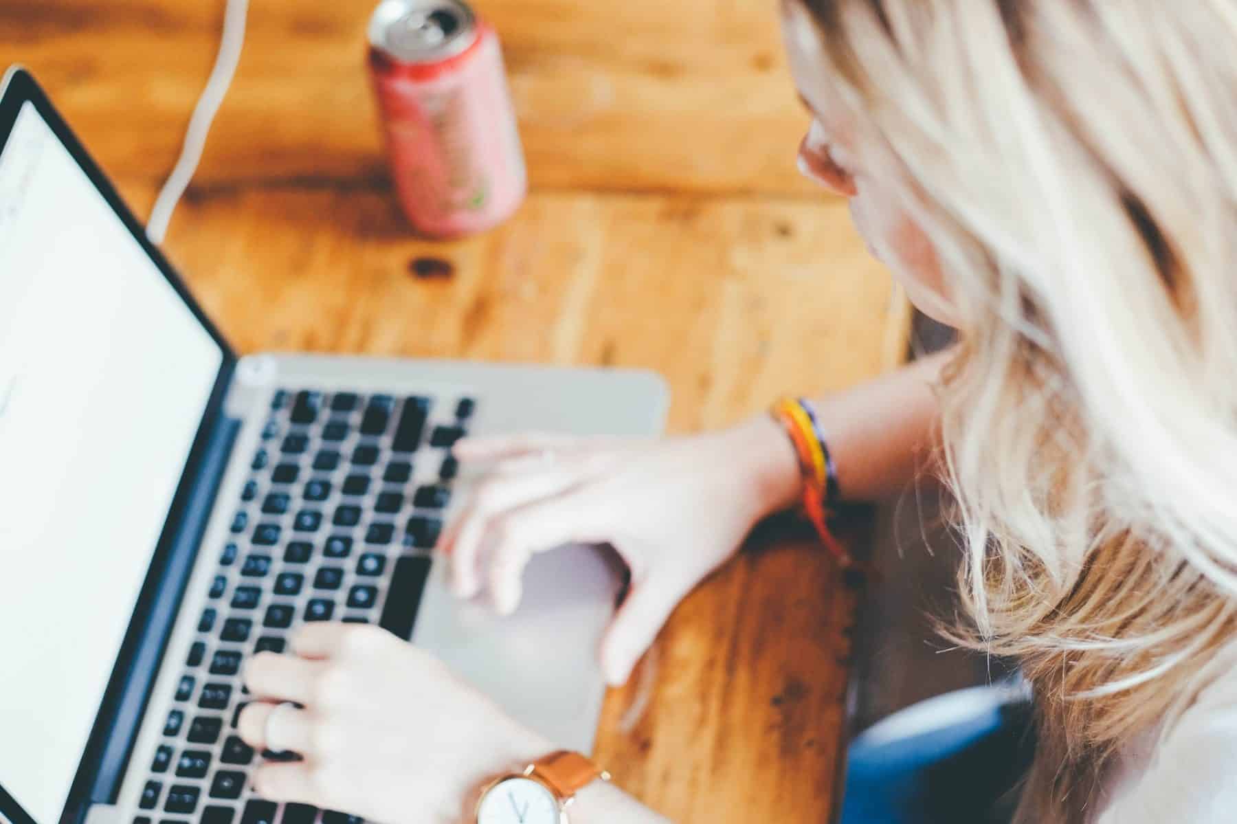 vrouw, lume, roeping, laptop