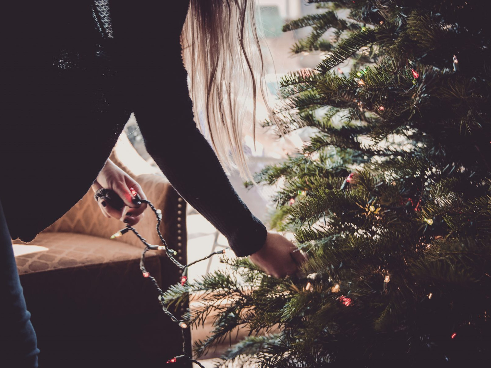 kerst, advent, lume, vrouw