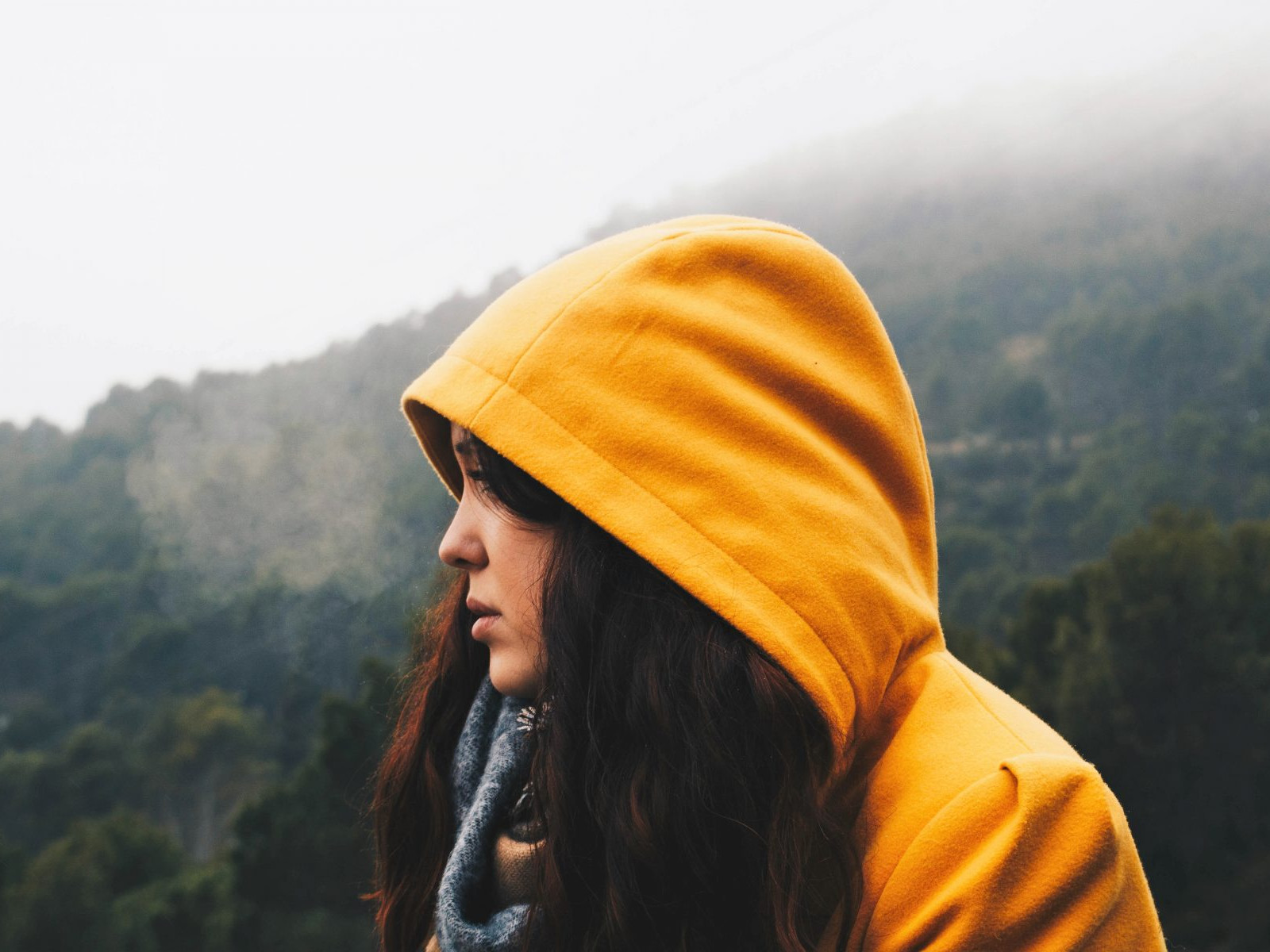 woman, yellow, Lume