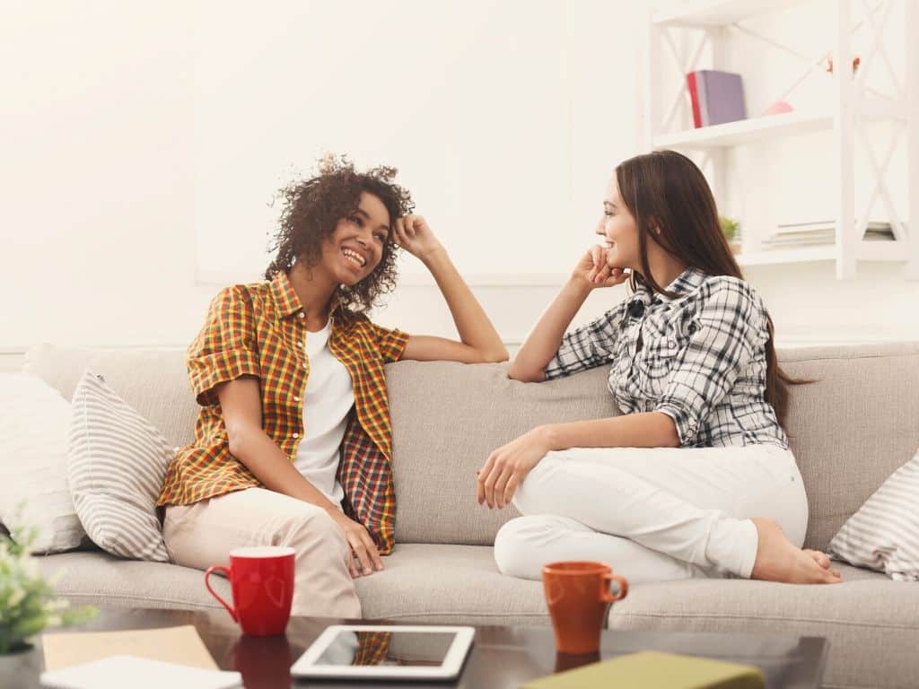 women, woman, lume, licht, gesprek