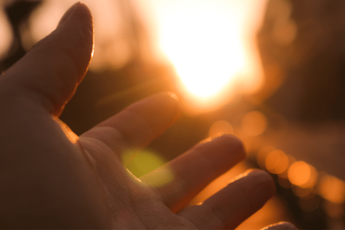 Foto van een hand
